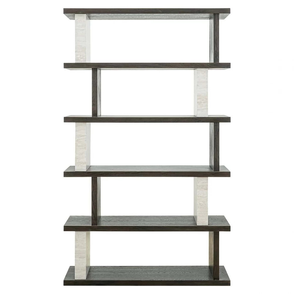 Raft din Furnir de stejar Maro si Lemn/Piatra Maro/Bej L120xH200cm Waldorf Richmond Interiors