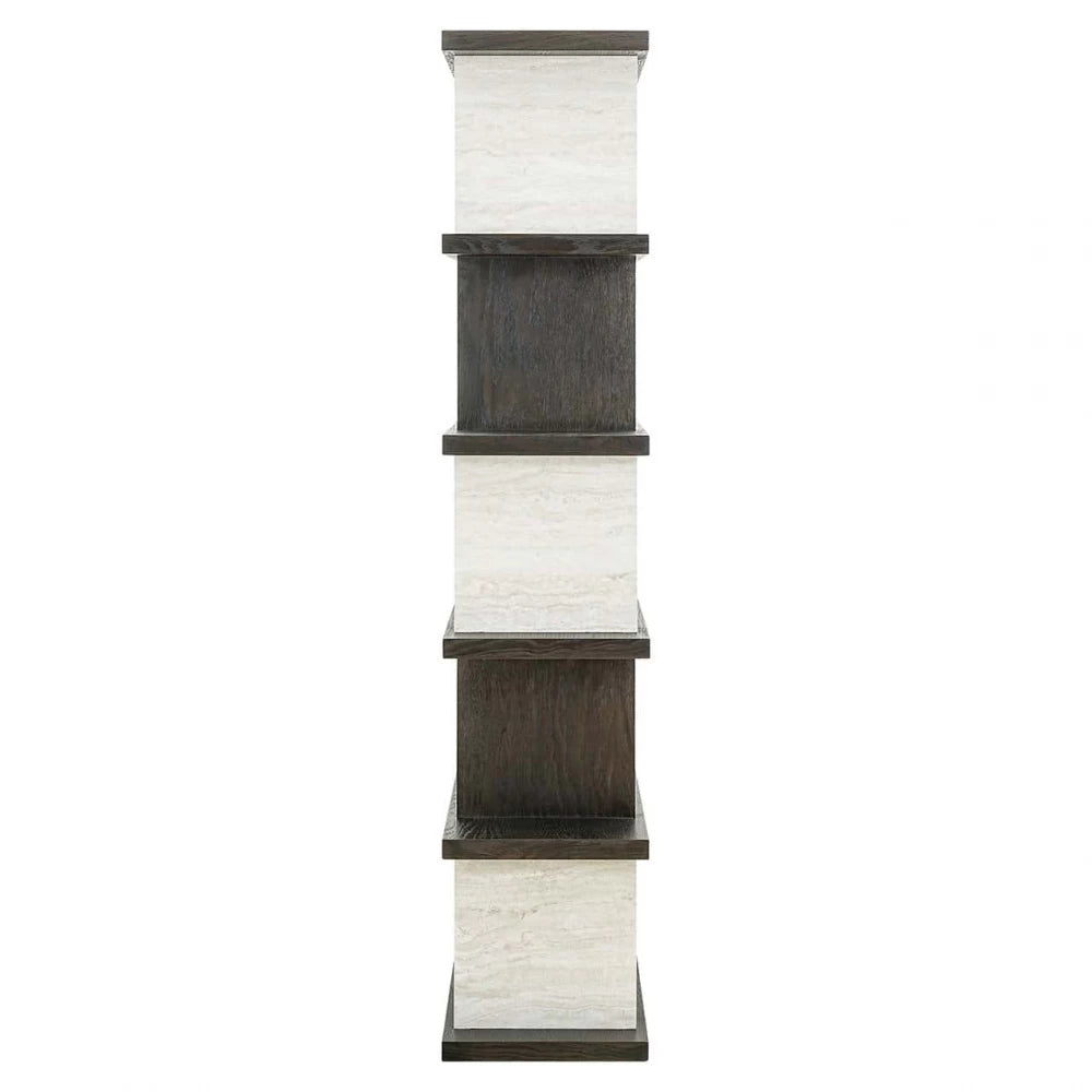 Raft din Furnir de stejar Maro si Lemn/Piatra Maro/Bej L120xH200cm Waldorf Richmond Interiors