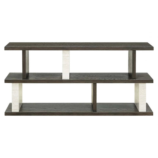 Consola din Furnir de stejar Maro si Lemn/Piatra Maro/Bej L171xH83cm Waldorf Richmond Interiors