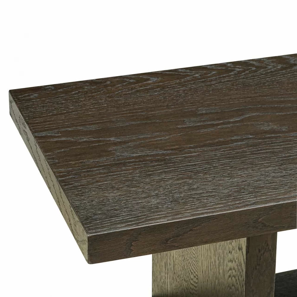 Consola din Furnir de stejar Maro si Lemn/Piatra Maro/Bej L171xH83cm Waldorf Richmond Interiors
