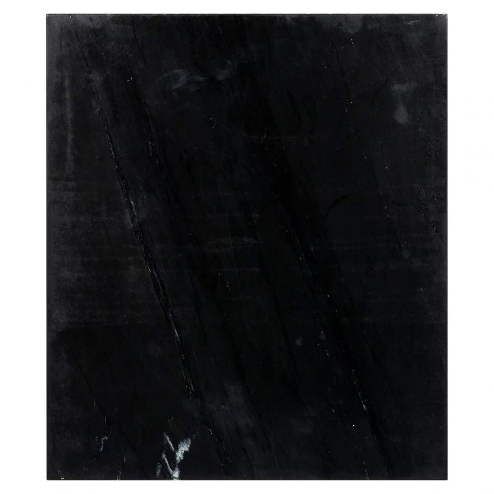 Noptiera din Marmura Negru si MDF placat cu metal Alama L50xH60cm Les Arcs Richmond Interiors