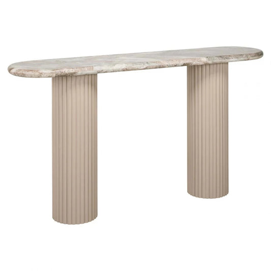 Consola din Marmura Bej si MDF Bej L160xH85cm Coronel Richmond Interiors