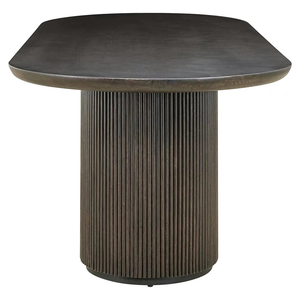Masa Ovala din Lemn de stejar/Metal Maro inchis L280xH76cm Kingston Richmond Interiors