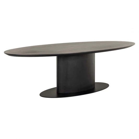 Masa Ovala din Lemn de stejar/Metal Maro inchis L240xH76cm Gordon Richmond Interiors