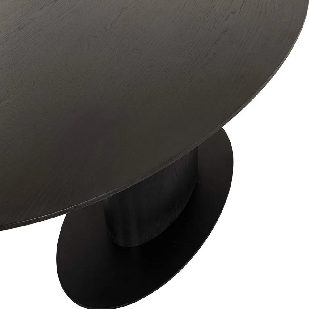 Masa Ovala din Lemn de stejar/Metal Maro inchis L240xH76cm Gordon Richmond Interiors