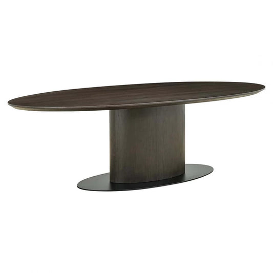Masa Ovala din Lemn de stejar/Metal Maro L300xH76cm Gordon Richmond Interiors