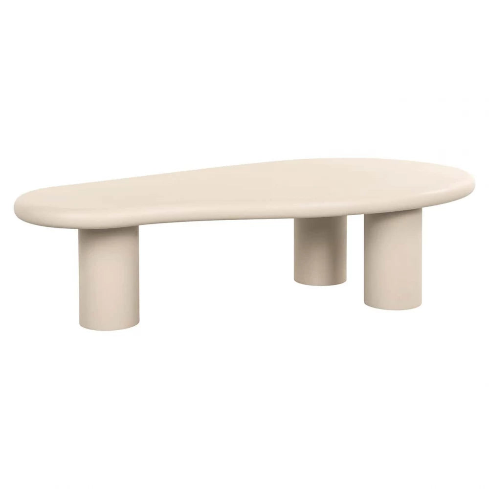 Masuta de cafea Asimetrica din MDF Bej L161xH43cm Clayton