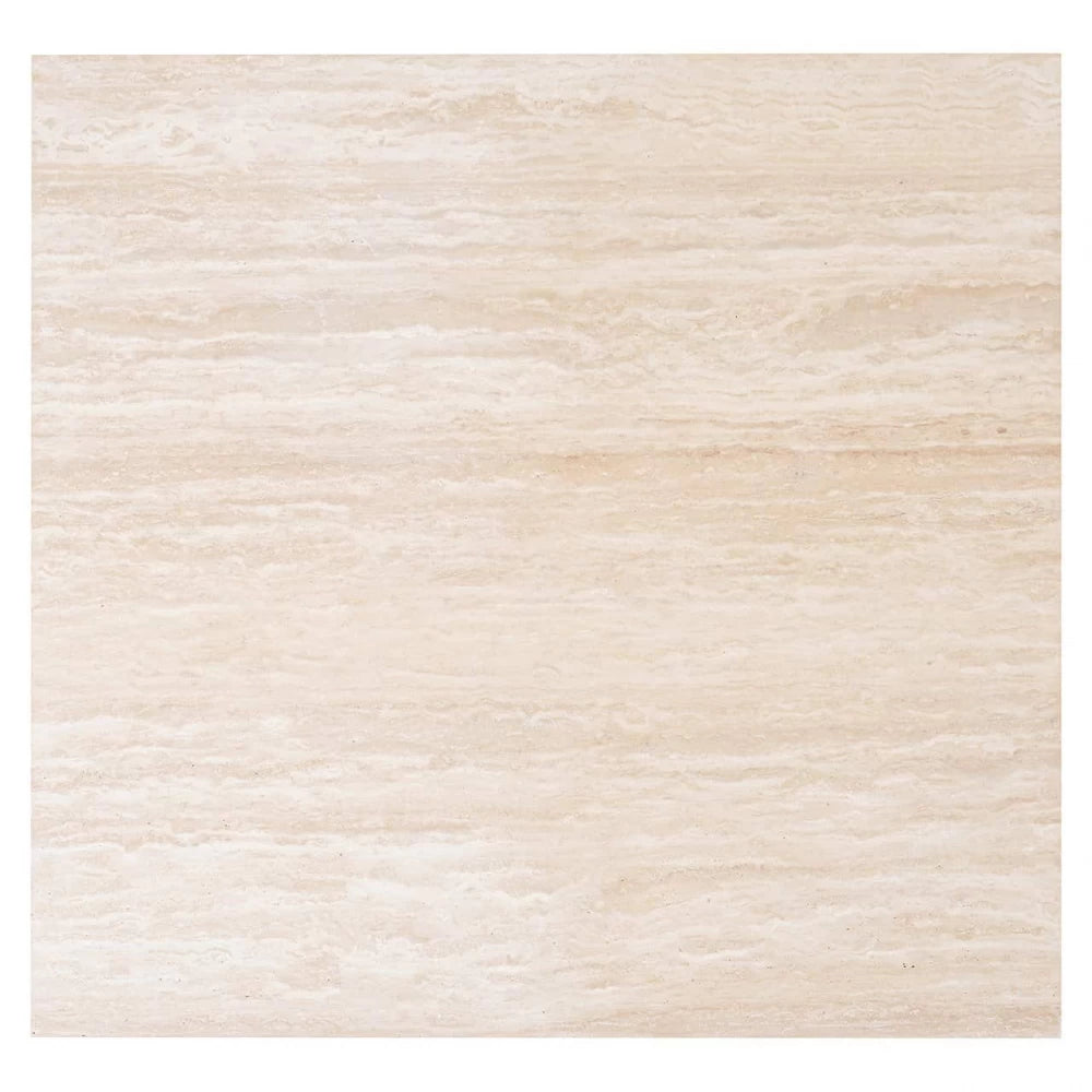 Masuta de cafea Patrata din Piatra Bej si Lemn de stejar Maro L90xH40cm Claremont
