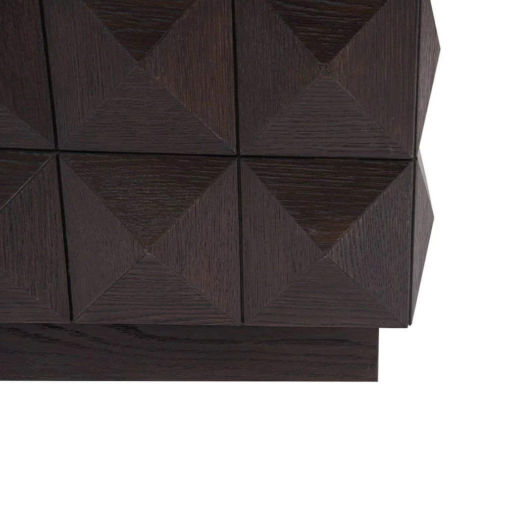 Masuta de cafea Patrata din Piatra Bej si Lemn de stejar Maro L90xH40cm Claremont