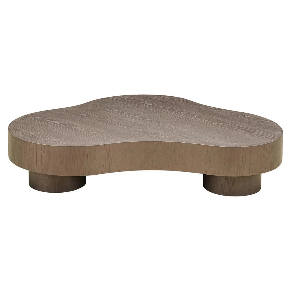 Masuta de cafea Asimetrica din Furnir de stejar Bronz L142xH30cm Bogor