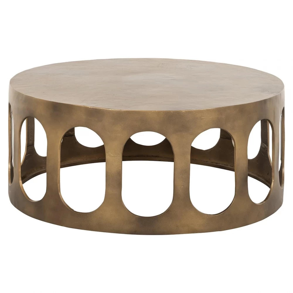Masuta de cafea Rotunda din Aluminiu Auriu D86xH36cm Du Pont