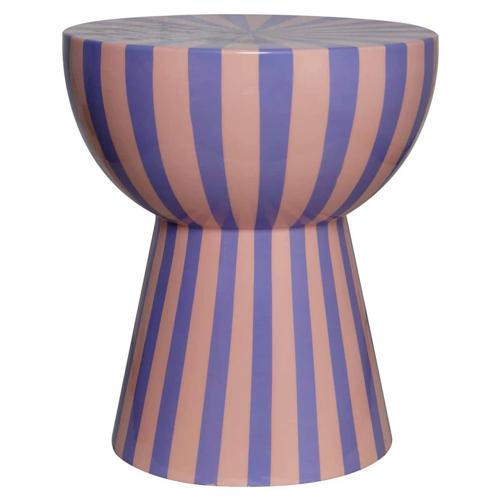 Masuta laterala Rotunda din Metal Roz/Mov D34xH40cm Valeria