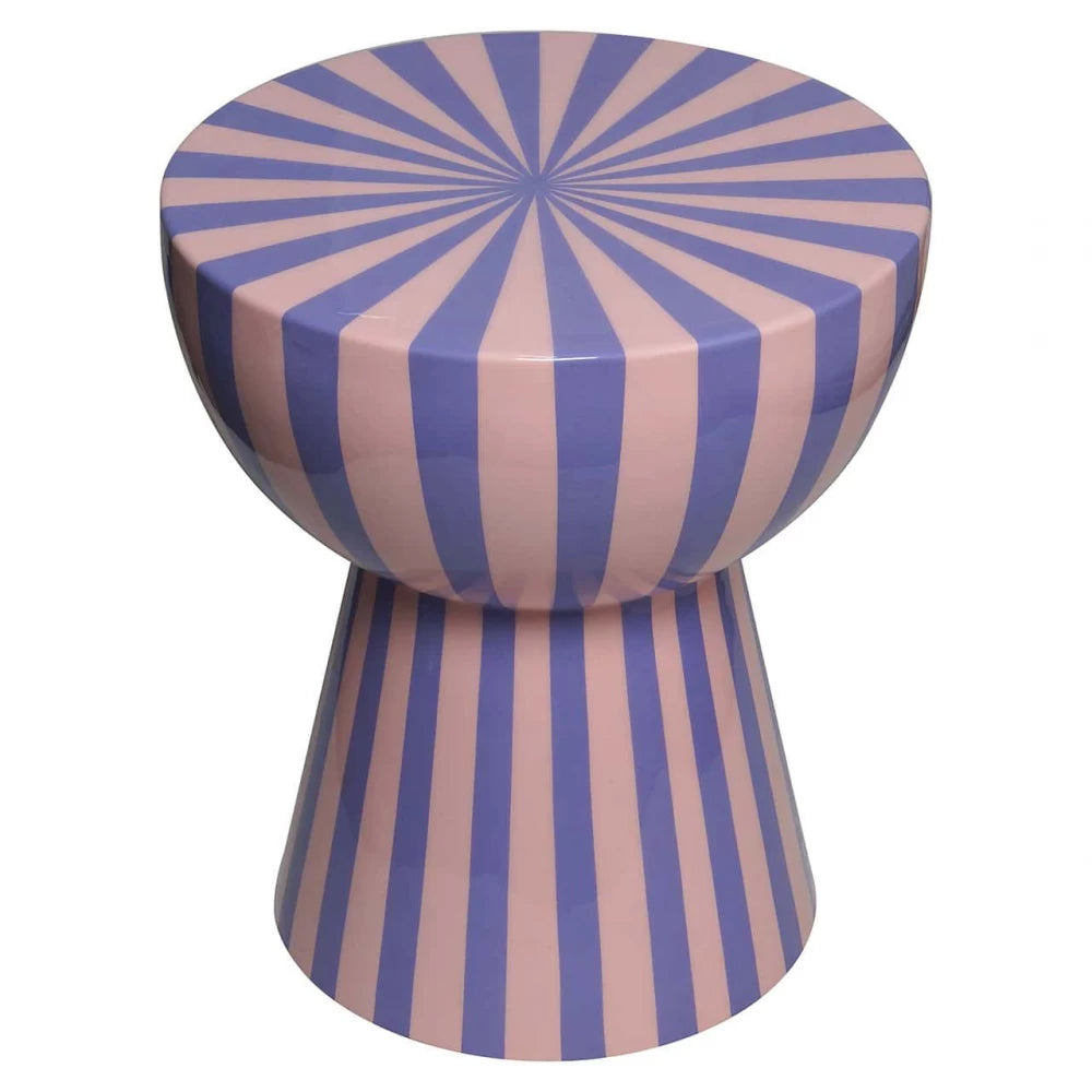 Masuta laterala Rotunda din Metal Roz/Mov D34xH40cm Valeria