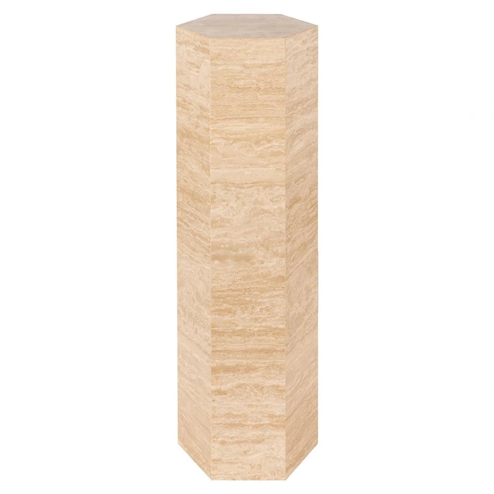 Coloana Hexagonala din Travertin Bej L30xH90cm Vespin