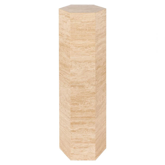 Coloana Hexagonala din Travertin Bej L30xH90cm Vespin