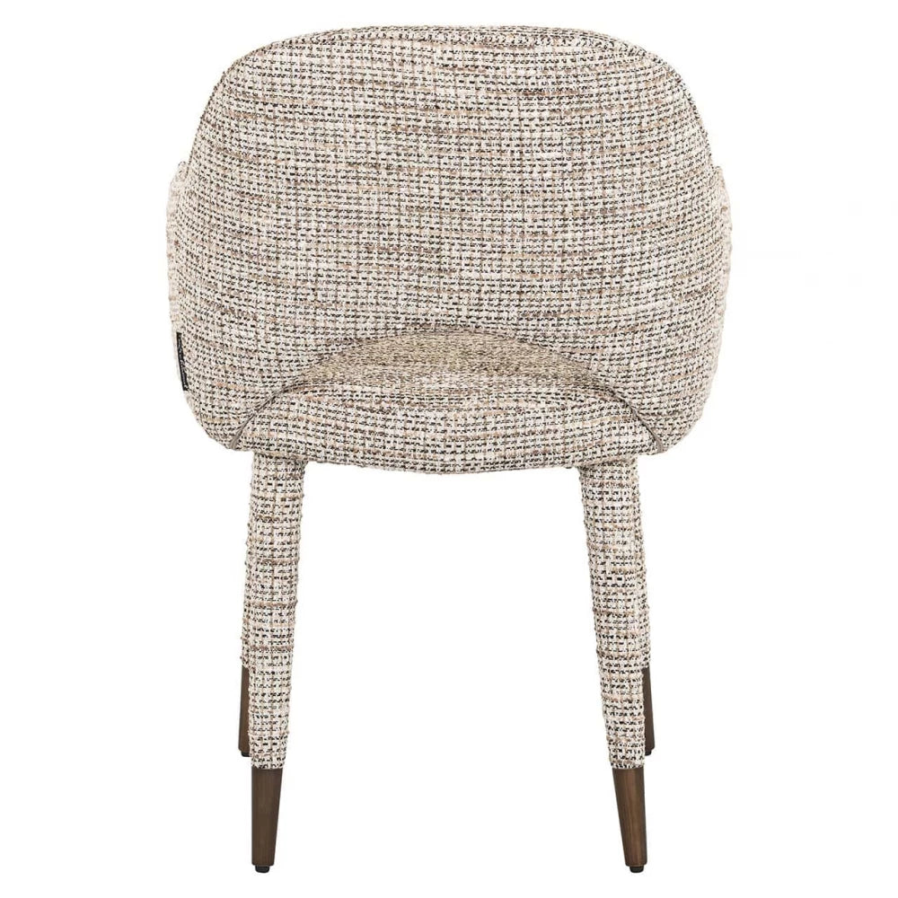 Scaun tapitat cu Stofa Bej cu picioare din Metal Maro H83xL59xA63cm Donnatella Richmond interiors
