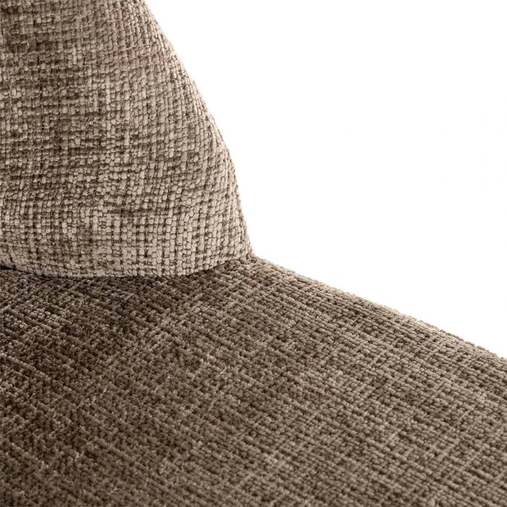 Scaun tapitat cu Chenille Maro cu picioare din Metal Maro H85xL50xA61cm Cecilia Richmond interiors
