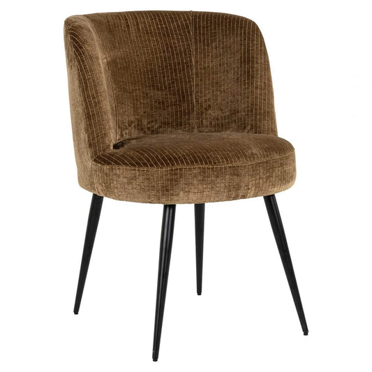 Scaun tapitat cu Stofa Maro olive cu picioare din Metal Negru H82xL58xA62cm Morton  Richmond interiors