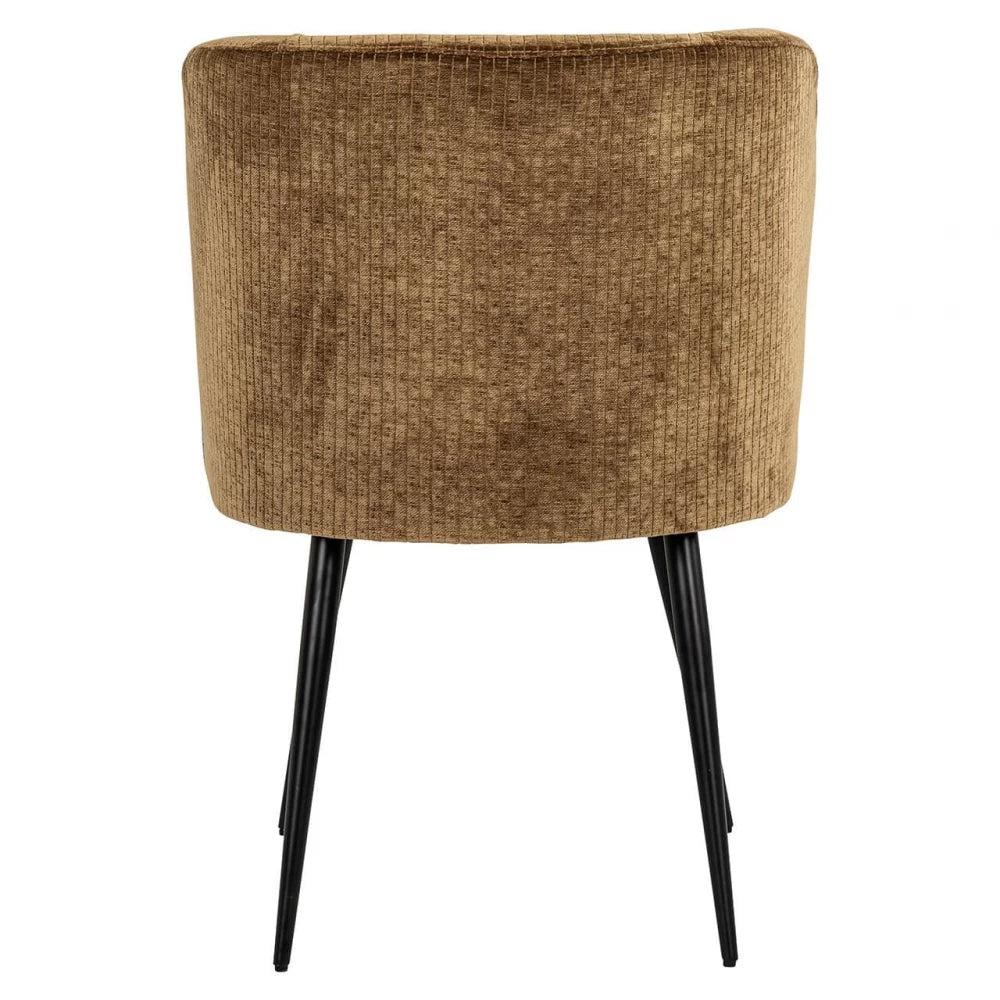 Scaun tapitat cu Stofa Maro olive cu picioare din Metal Negru H82xL58xA62cm Morton  Richmond interiors