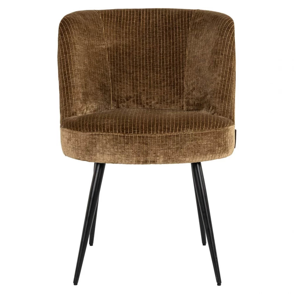 Scaun tapitat cu Stofa Maro olive cu picioare din Metal Negru H82xL58xA62cm Morton  Richmond interiors