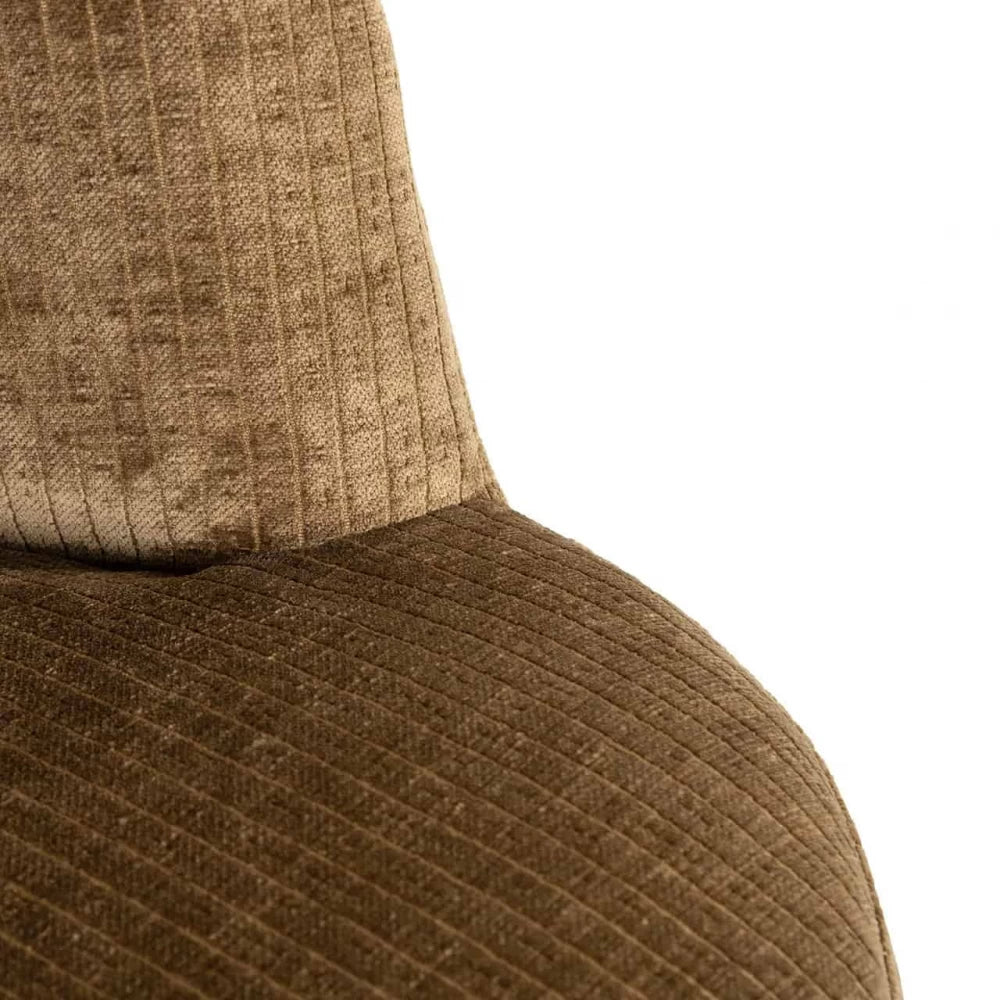 Scaun tapitat cu Stofa Maro olive cu picioare din Metal Negru H82xL58xA62cm Morton  Richmond interiors