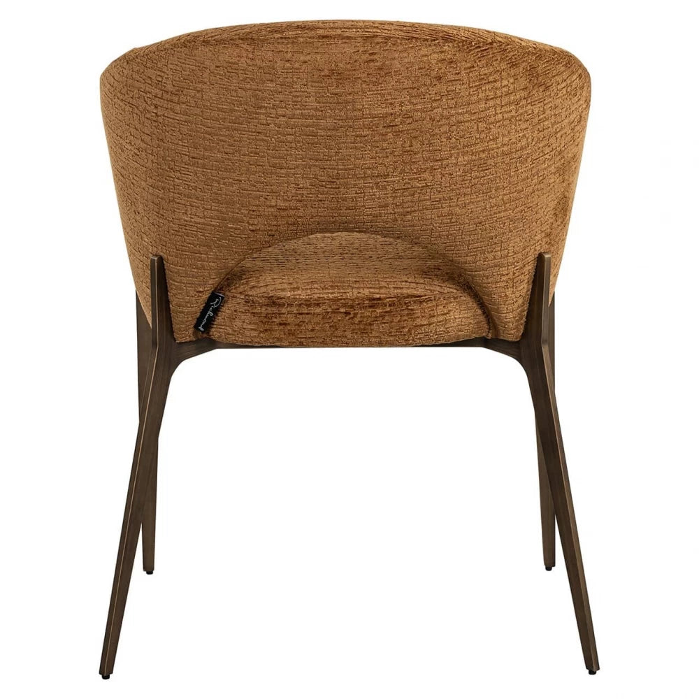 Scaun tapitat cu Stofa Maro cognac cu picioare din Metal Maro H82xL63xA57cm Kenzi  Richmond interiors