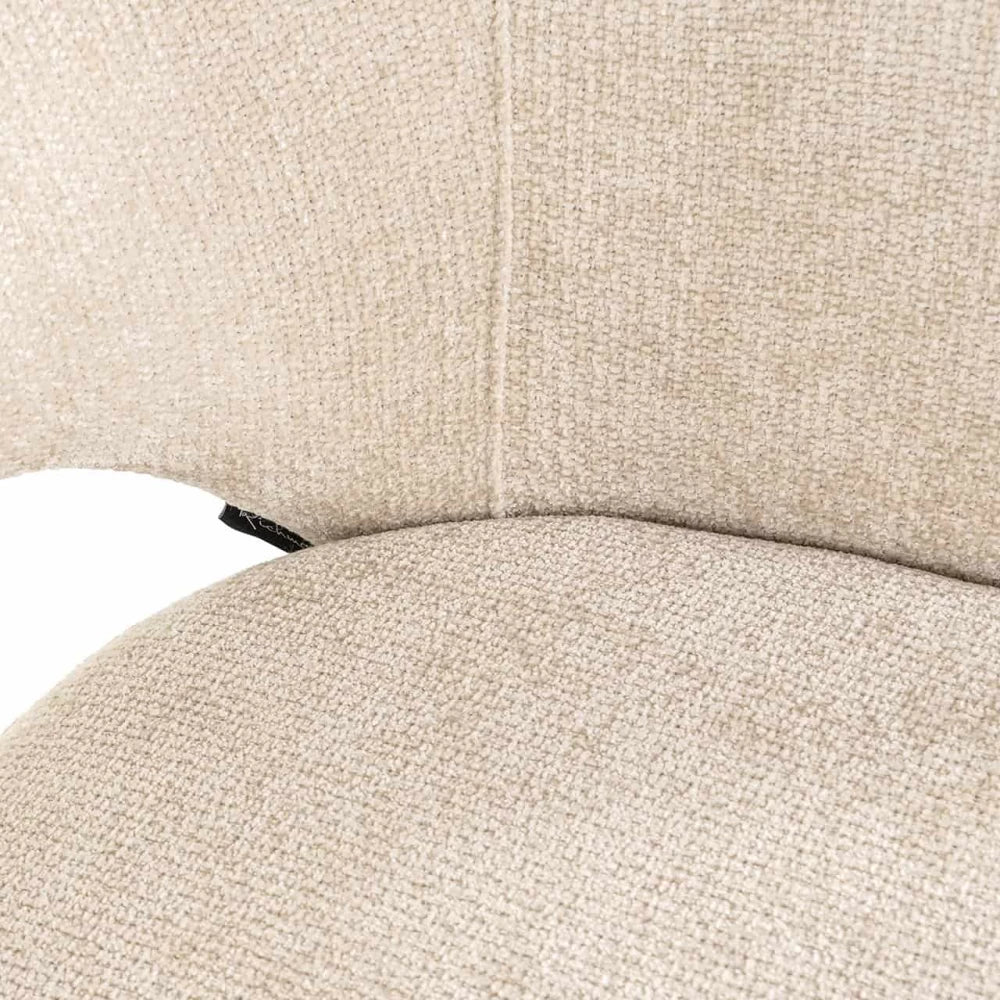 Scaun tapitat cu Stofa Crem cu picioare din Metal Maro H82xL63xA57cm Kenzi Richmond interiors