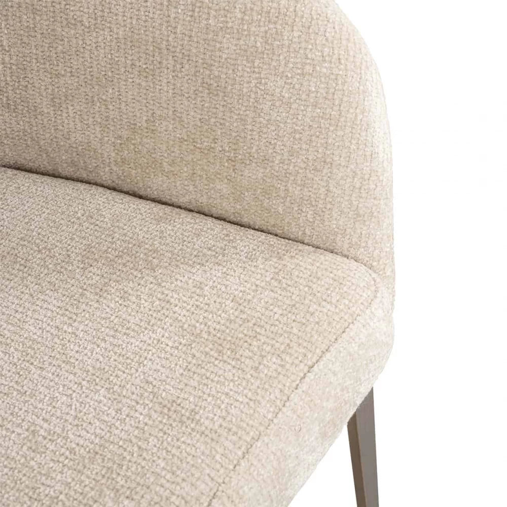 Scaun tapitat cu Stofa Crem cu picioare din Metal Maro H82xL63xA57cm Kenzi Richmond interiors