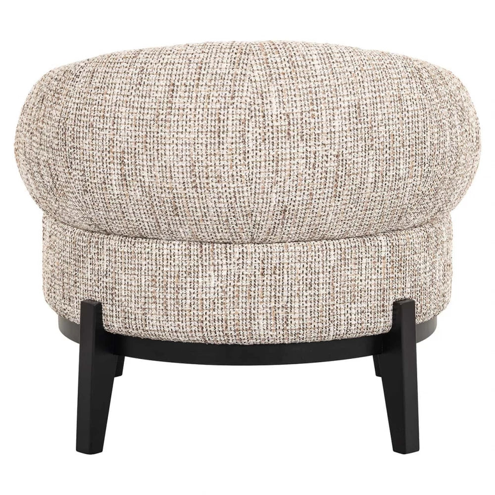 Fotoliu tapitat cu Stofa Bej cu picioare din Lemn de mesteacan Negru H75xL88xA84.5cm Montana Richmond interiors