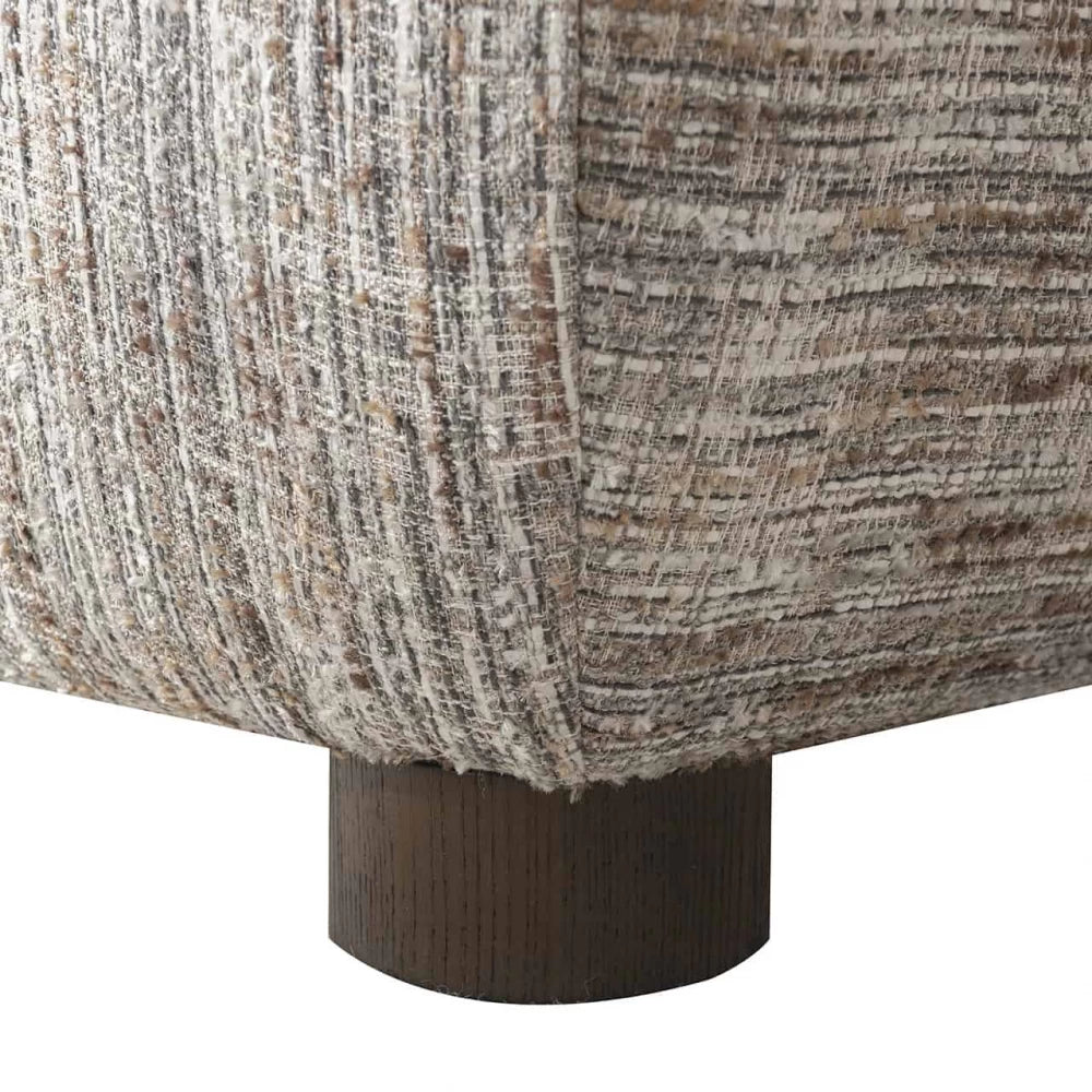 Fotoliu tapitat cu Stofa Grej cu picioare din Lemn Maro H69xL74xA81cm Arabella Richmond interiors