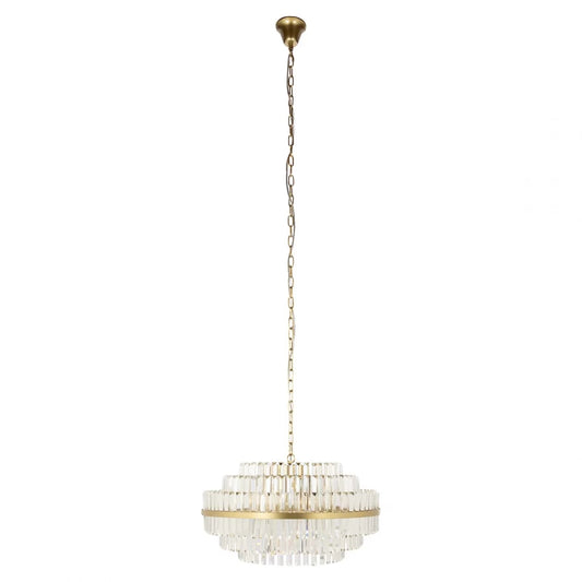 Lustra din Metal Auriu si Sticla Transparent H165xD65cm Desire  Richmond interiors