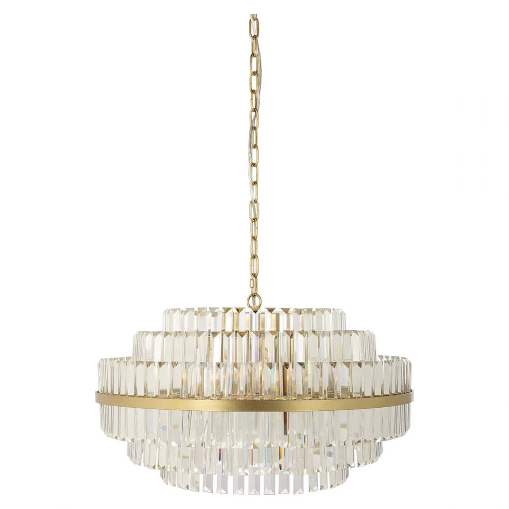 Lustra din Metal Auriu si Sticla Transparent H165xD65cm Desire  Richmond interiors