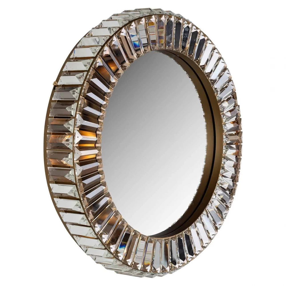 Aplica de perete din Metal Auriu si Cristal Transparent H60.5xD60.5cm Becky Richmond interiors
