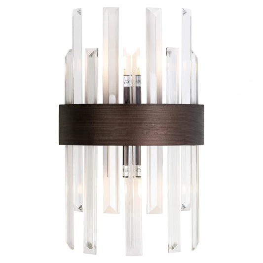 Aplica de perete din Metal Bronz si Sticla Transparent H24.5xL18cm Avan Richmond interiors