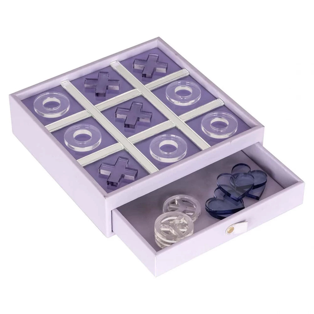 Joc tic tac toe din MDF/Sticla/Acrilic Mov H6xL20.5cm Jay