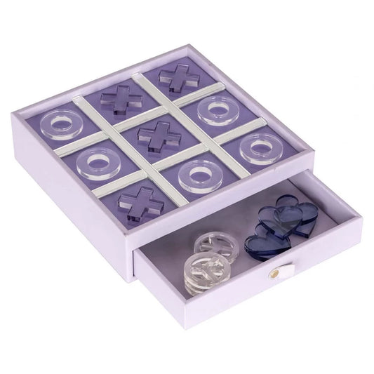 Joc tic tac toe din MDF/Sticla/Acrilic Mov H6xL20.5cm Jay