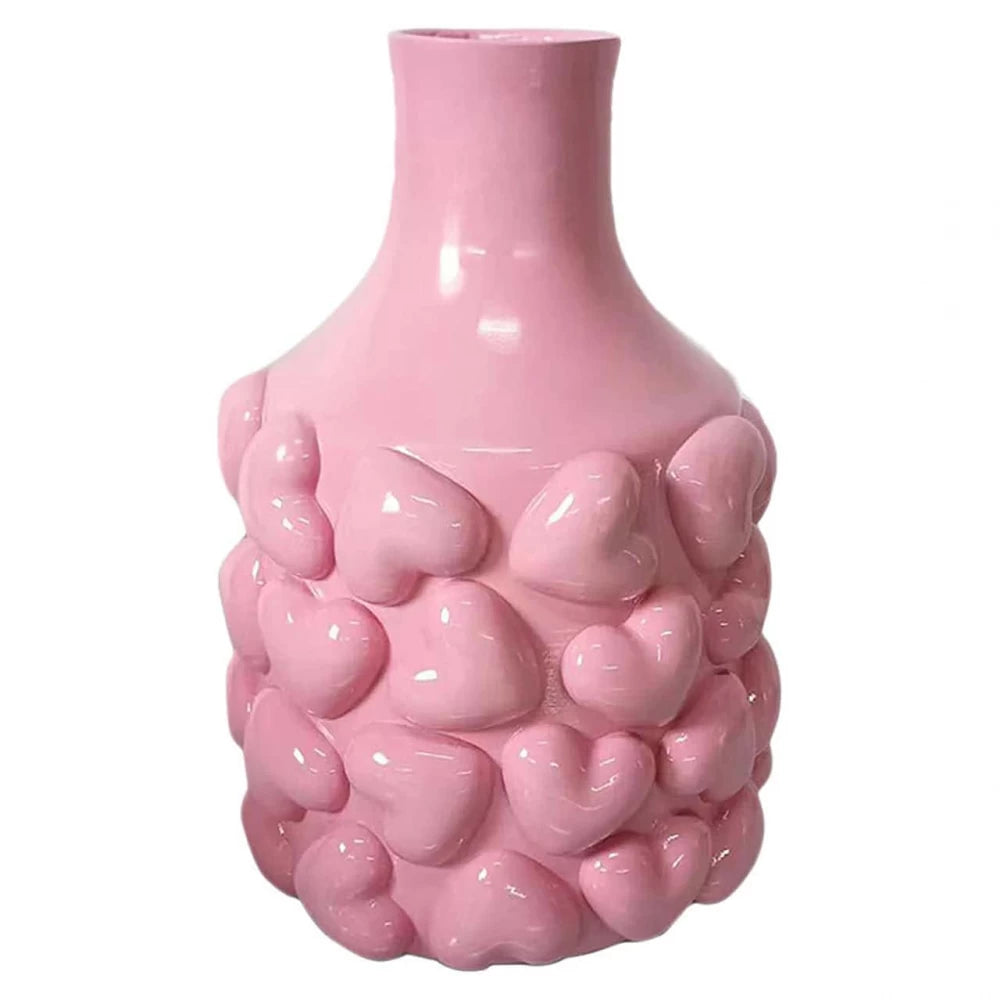 Vaza din Polirasina Roz H21xD14.5cm Alexia