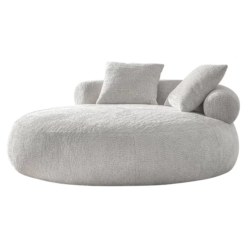 Canapea fixa rotunda tapitata cu Stofa be lovely Crem D167cm Tivola Richmond interiors