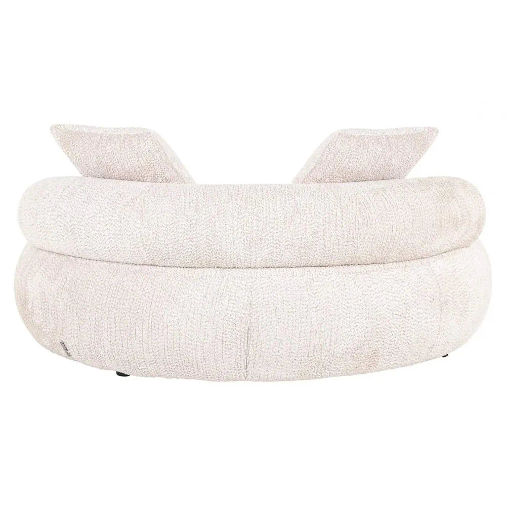 Canapea fixa rotunda tapitata cu Stofa be lovely Crem D167cm Tivola Richmond interiors