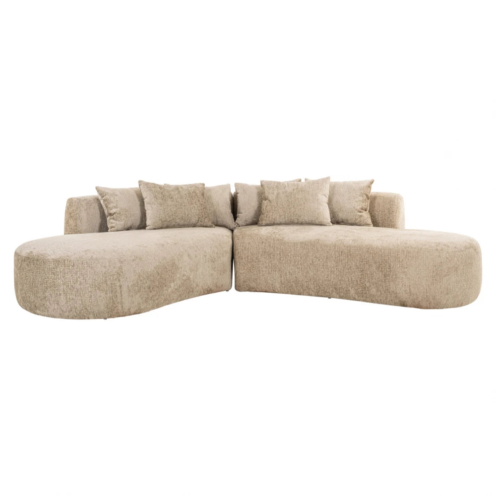 Canapea fixa tapitata cu Stofa Fusion bej L298cm Cassie Richmond interiors