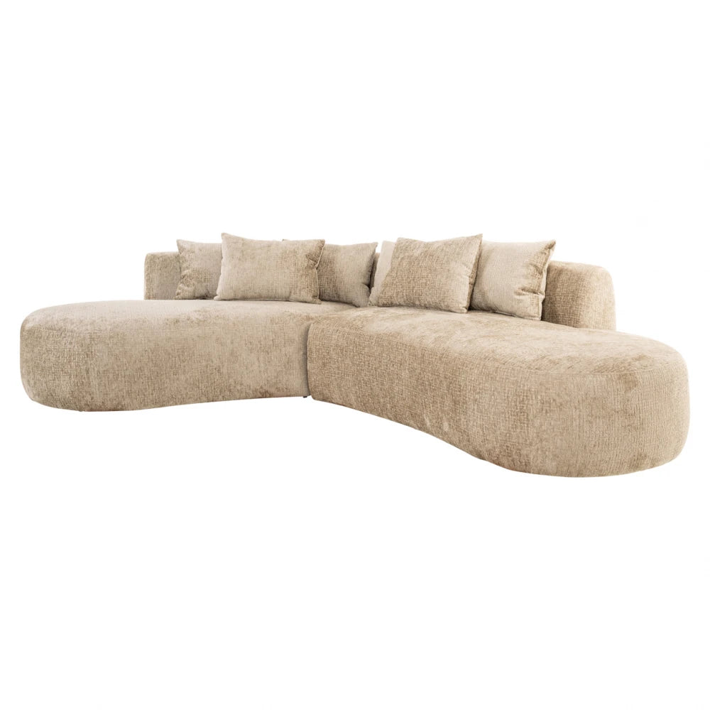 Canapea fixa tapitata cu Stofa Fusion bej L298cm Cassie Richmond interiors