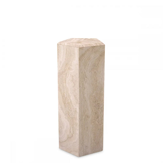 Coloana Hexagonala din Travertin Bej L31xH79.5cm Cuneo Eichholtz