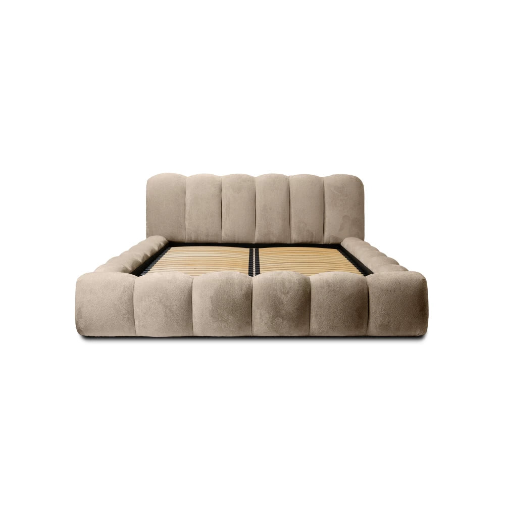 Pat 180x200cm tapitat cu Chenille Bej Dallas