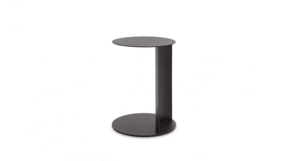 Masuta de cafea rotunda din Metal Maro inchis D38xH51cm Alfred