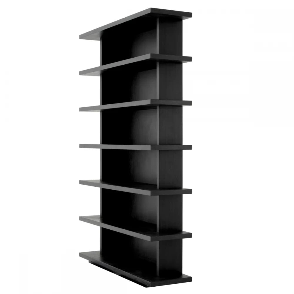 Biblioteca din Furnir de stejar Gri carbune L150xH230cm Eichholtz Malibu