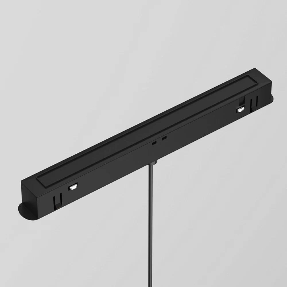 Pendul pentru sina Exility din Aluminiu Negru cu abajur din Sticla Alb H113xD13cm IP20 6W 350lm 2700-6000k Luna