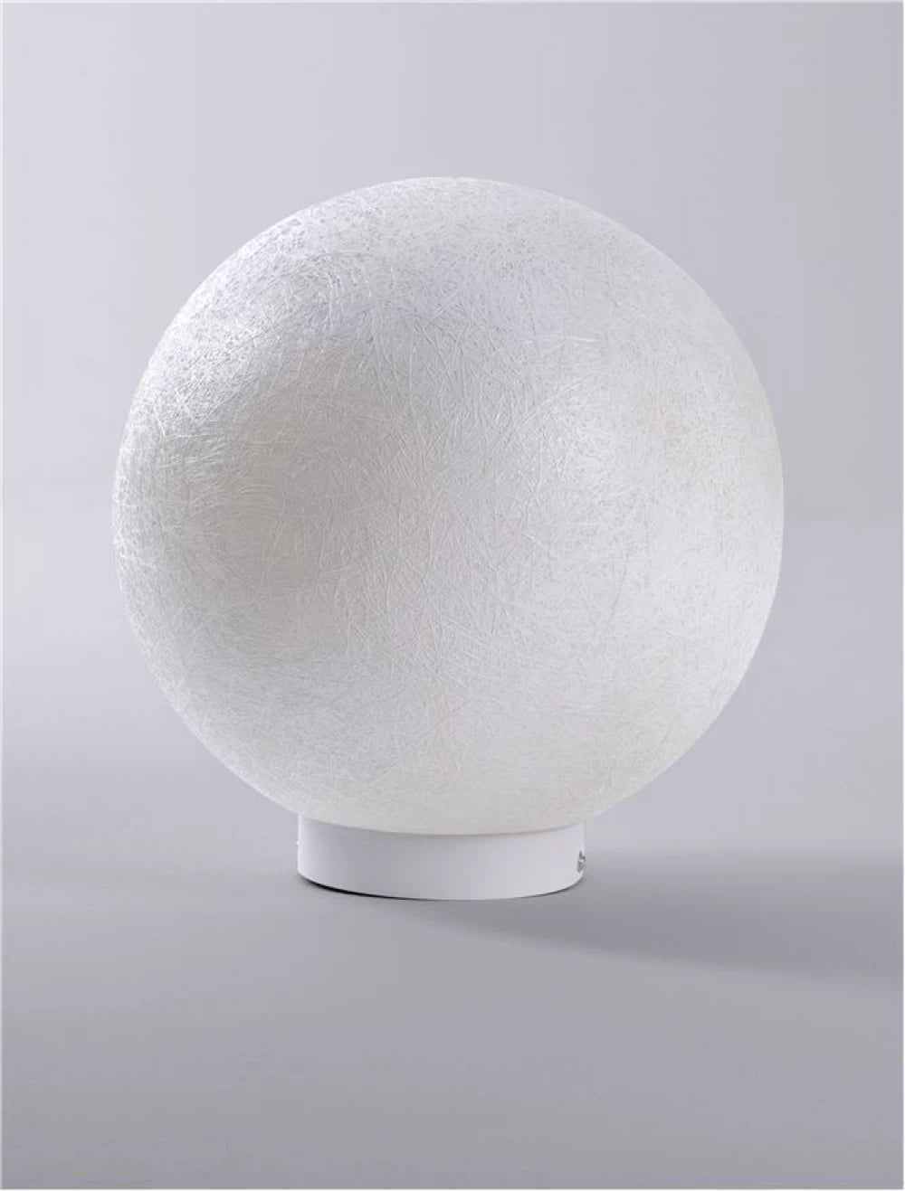 Glob de exterior din metal Alb si Abajur din Fibra de rasina Alb D30cm IP65 5W Moon