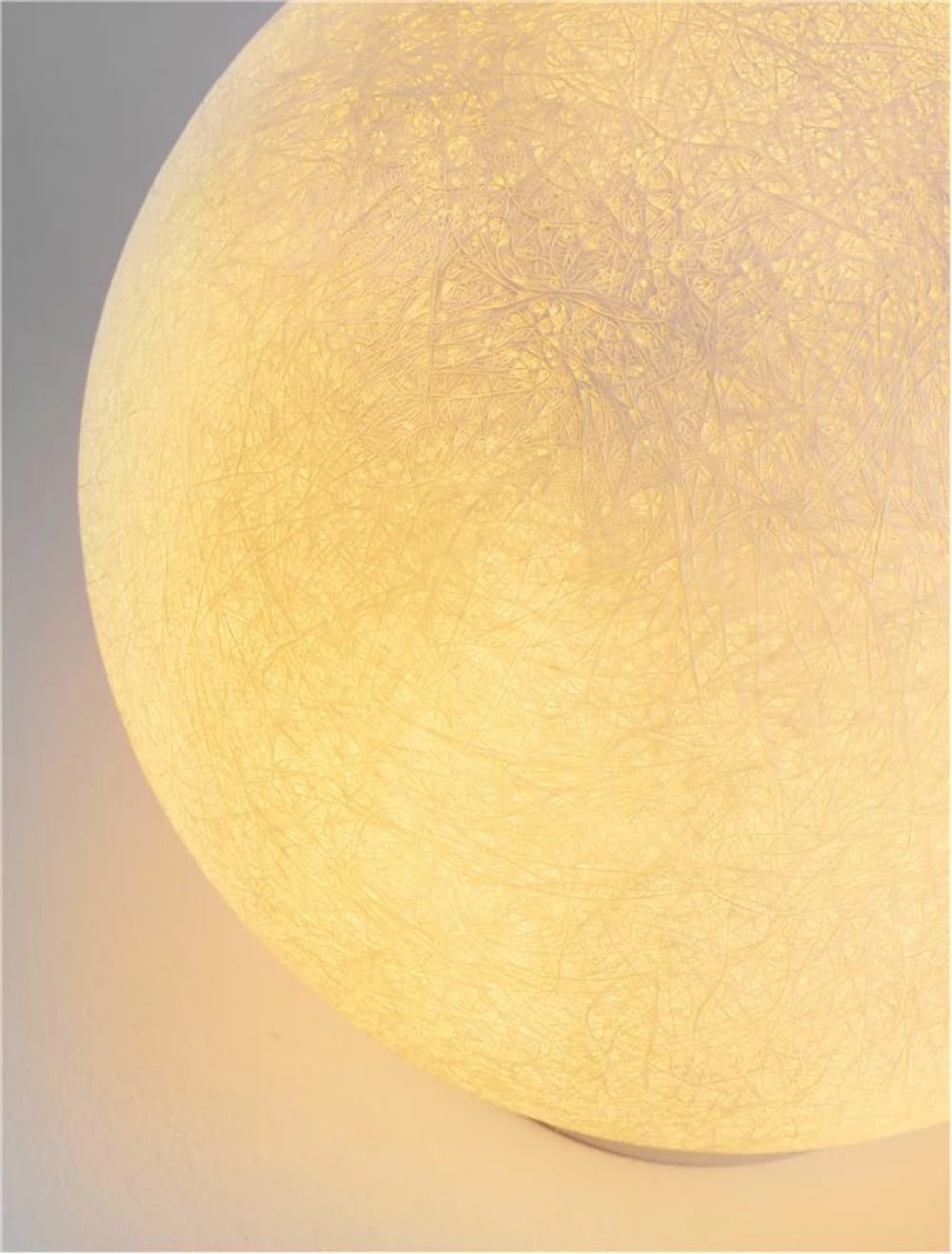 Glob de exterior din metal Alb si Abajur din Fibra de rasina Alb D30cm IP65 5W Moon