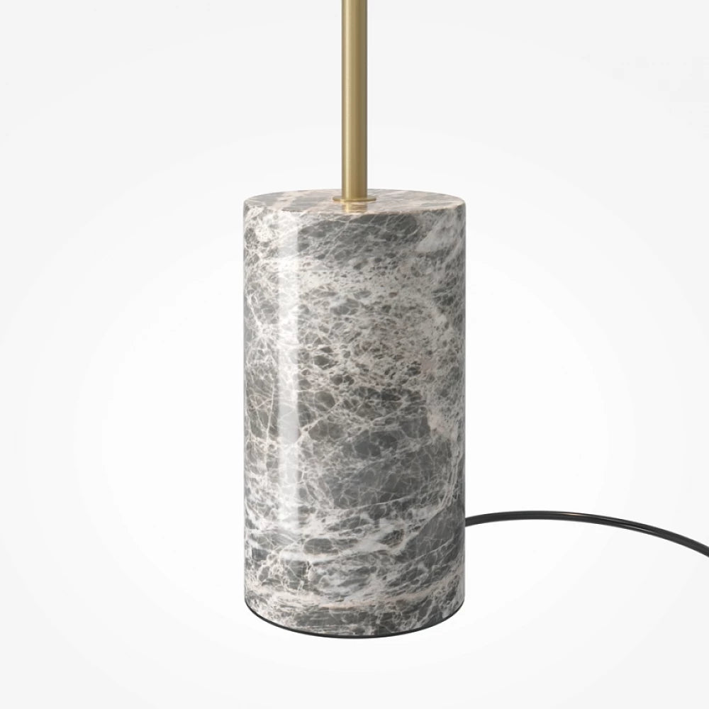Lampa de podea din Metal Auriu si Abajur din Sticla Alb 11W 1300lm 3000k D22xH145cm Kyoto