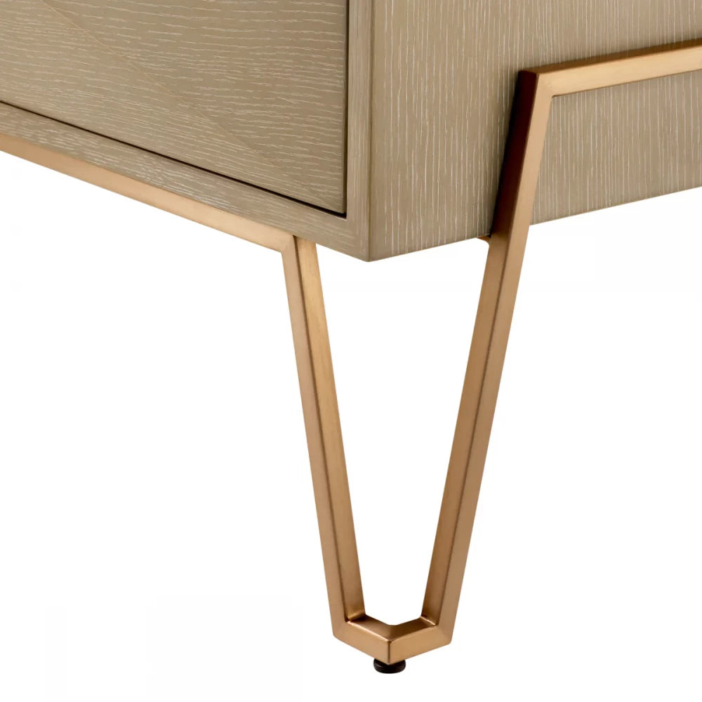 Noptiera din Furnir de stejar Maro deschis L62.5xH60cm Highland Eichholtz